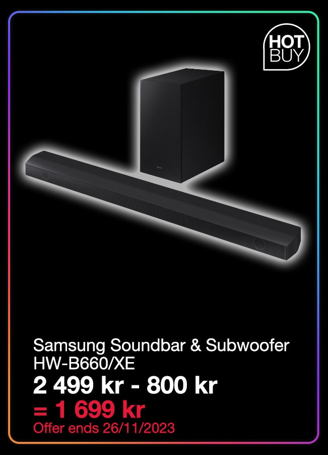 Samsung Soundbar & Subwoofer HW-B660/XE